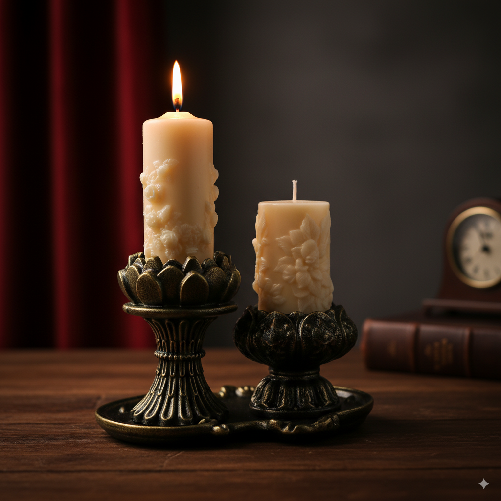"Golden Evening" Candle Set