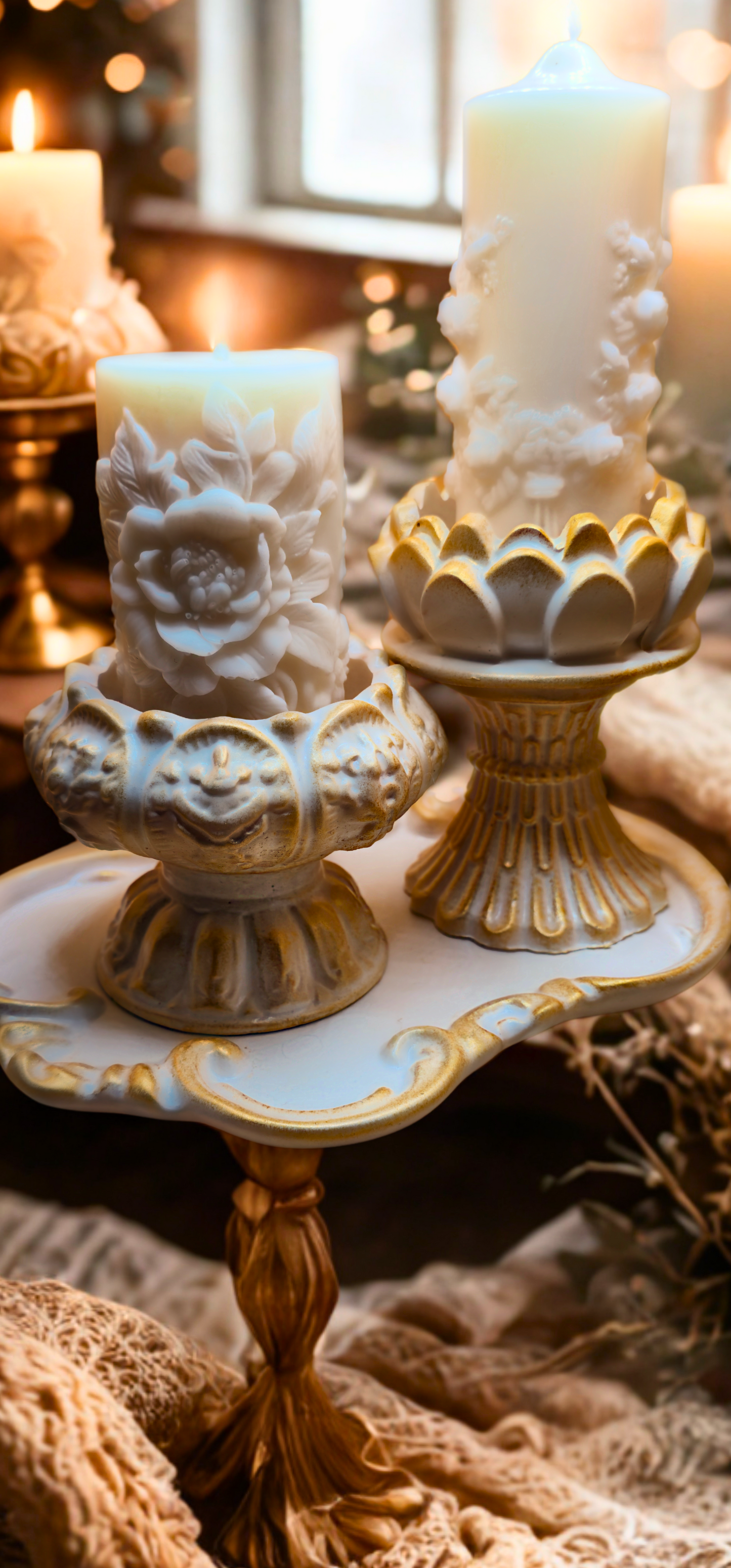 "Golden Morning" Candle and decor set